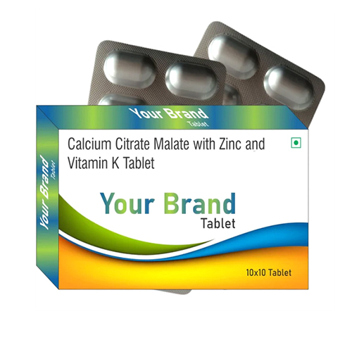 Calcium With Zinc And Vitamin K Tablet - Shelf Life: 12 Months