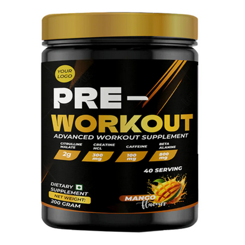 200Gm Mango Flavour Pre-Workout Advanced Workout Supplement - Dosage Form: Powder