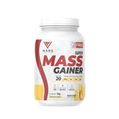 1Kg Super Mass Gainer Banana Flavour - Dosage Form: Powder