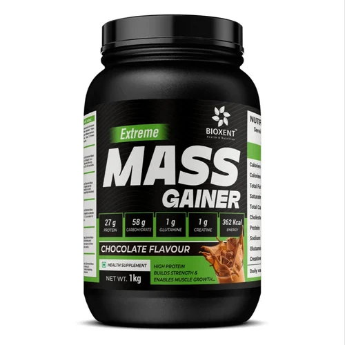 1Kg Bioxent Extreme Mass Gainer Supplement - Dosage Form: Powder