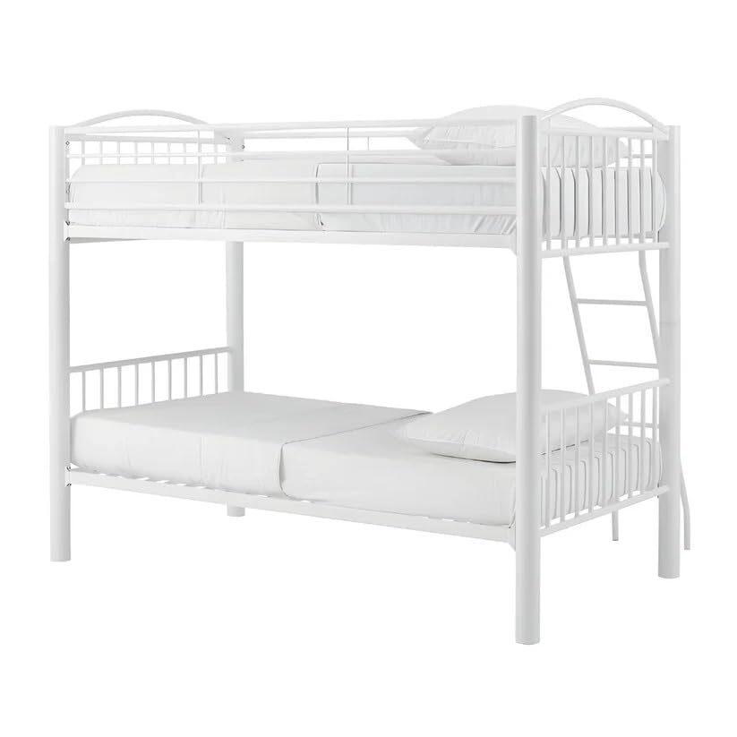 Twin Metal Bunk Cot Bed Single (Bottom) + Single (Top)