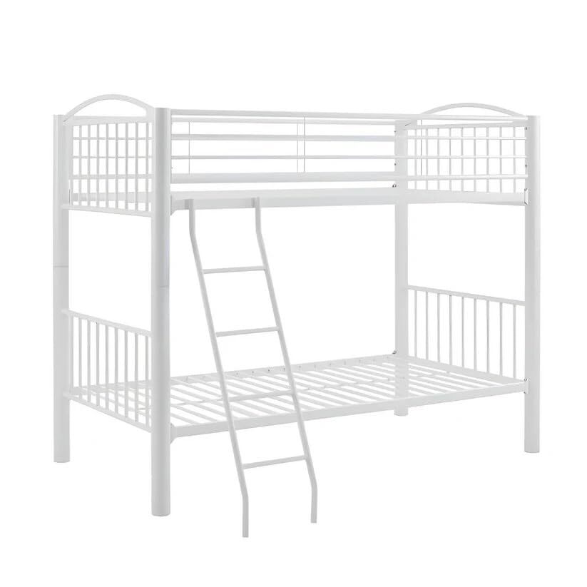 Twin Metal Bunk Cot Bed Single (Bottom) + Single (Top)