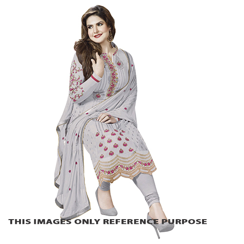 Steel Grey Color Brasso Fabric Suits With Inner