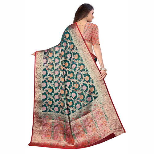 Organza Silk Minakari Weaving Multicolor