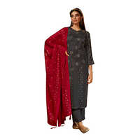 Steel Grey Pure Moss Crepe Suits