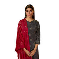 Steel Grey Pure Moss Crepe Suits