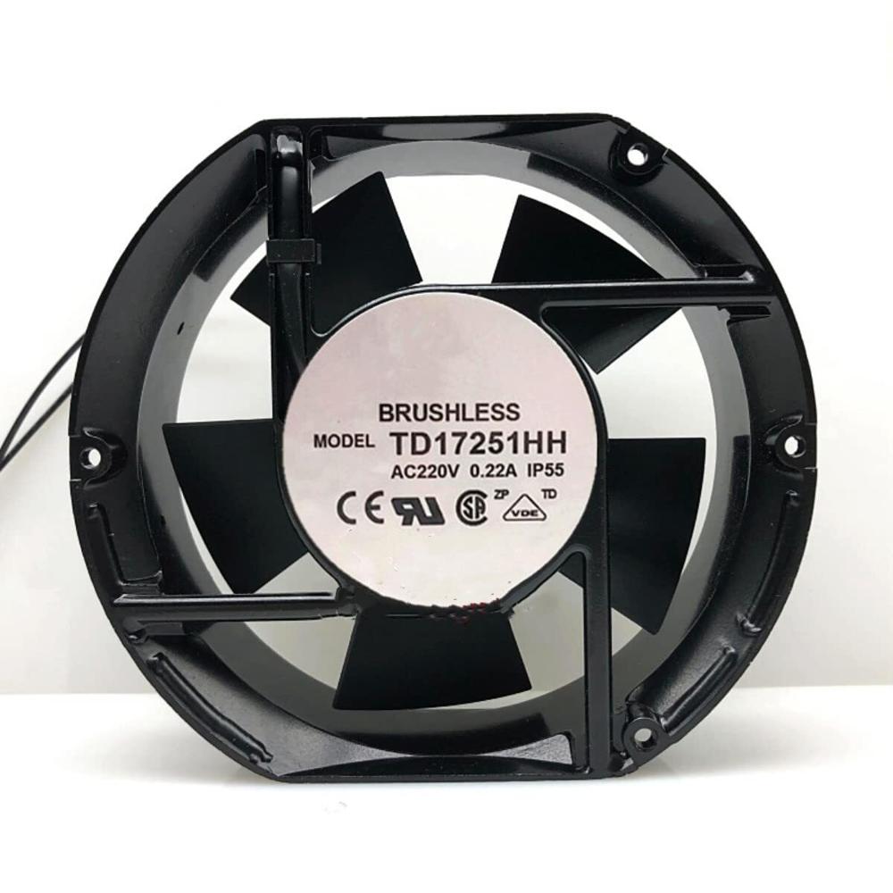 DELTA TD17251HH 17217251mm 220 V AC 0.22 A Cooling Fan BLACK