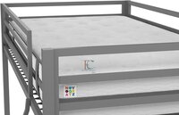 Metal Bunk Bed Heavy Duty Bunk Beds Frame with Side Ladders Convertible Bunkbed