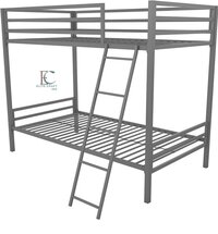 Metal Bunk Bed Heavy Duty Bunk Beds Frame with Side Ladders Convertible Bunkbed