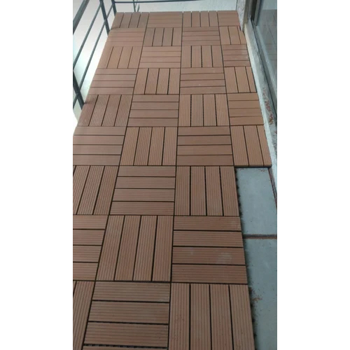 Wpc Deck Flooring - Wood & Plastic (PC) | Water Absorption, Smooth Surface, Easy to Install, Sound Absorption, Rectangular, Brown Color