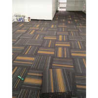 6mm Pvc Floor Carpet Tiles - Pvc Material, 6mm Thickness, Border Tile Sort, Matt Finish | Black And Brown/tan Color Options For Interior Use