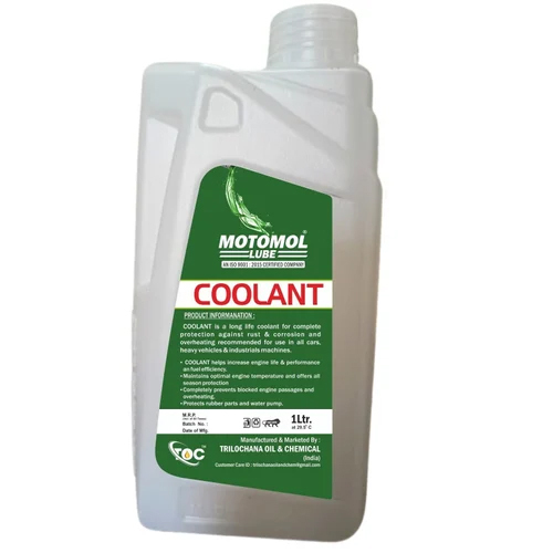 Motomol Engine Radiator Coolant - 1.3l Synthetic Lubricant, Green Color, Normal Smell, Engine Protection Against Corrosion & Overheating