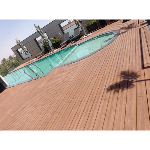 25Mm Wpc Exterior Floor Decking - Color: Brown