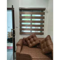Zebra Window Blinds - High-quality Polyester, 300cm Wide , Elegant White Roller Blinds For Home Decor