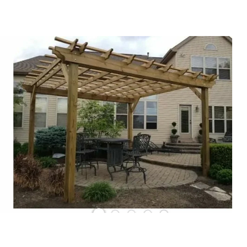 Thermo Pine Wooden Pergola - Color: Brown