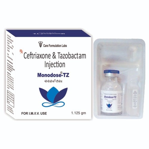 Ceftriaxone 1000 mg Sterile Tazobactam Sodium Eqv to Tazobactam 125 mg injection