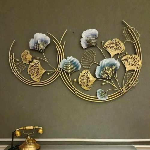 Decorative Metal Wall Art - Color: Golden