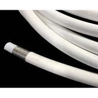 Ptfe Lined Hose With Ss304 Braiding Having Outermost Platinum Cure Silicone Cover - Color: White
