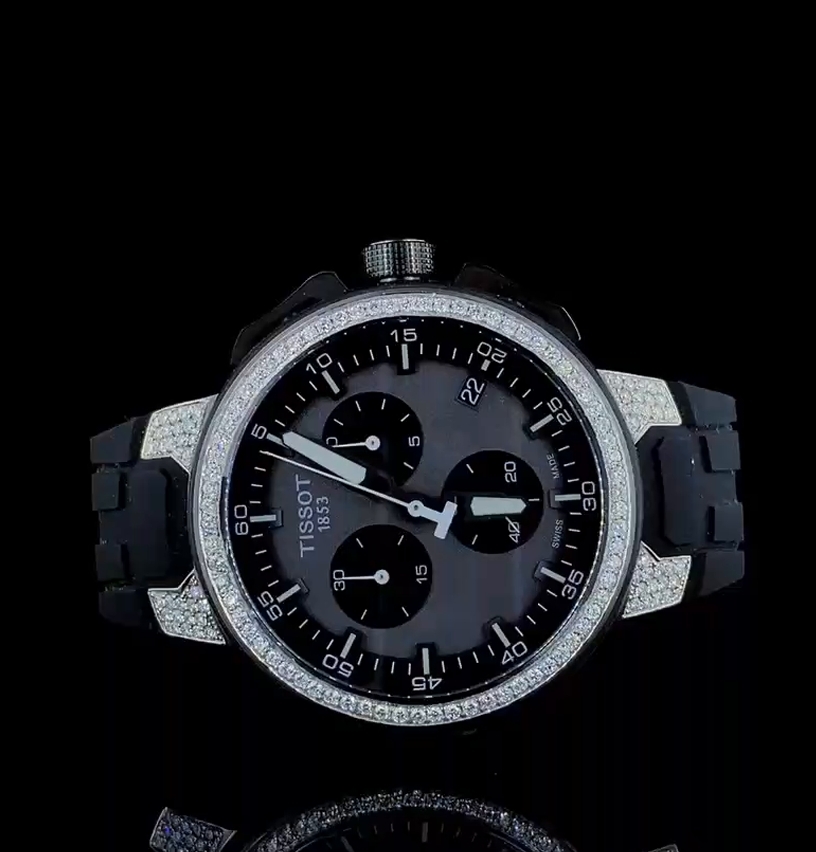 Luxury Lab-Created Diamonds Tissot Diamond Chronograph Watch