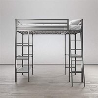 Furniture Lipton Single Metal Bunk Cot Bed with Shelves