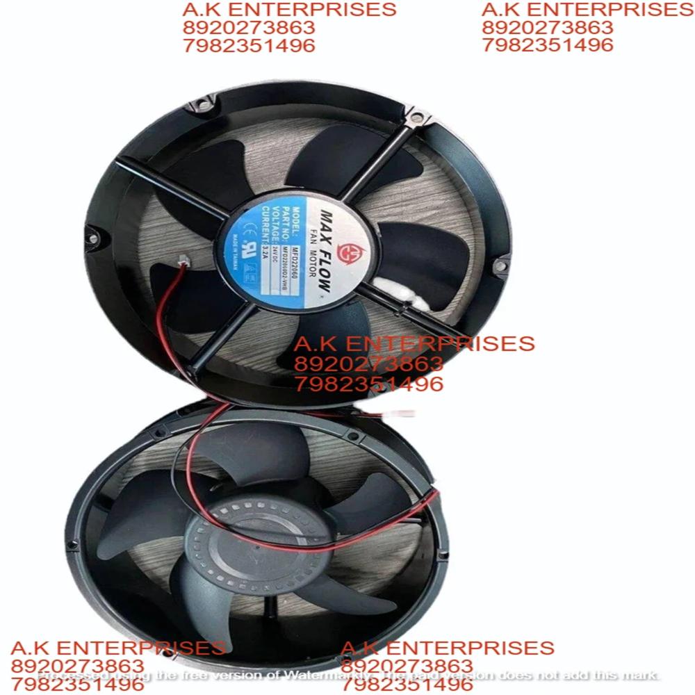 Max Flow Mfd22060 Max Flow Cooling Fan , 24 Volt Dc, 3.2 Amp , 2 Wire - Color: Black