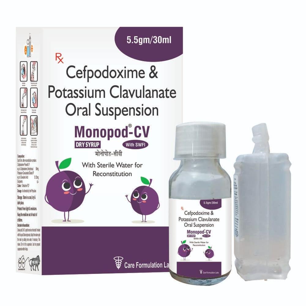 Cefpodoxime Proxetil & Potassium Clavulanate Oral Suspension - Grade: Pharma