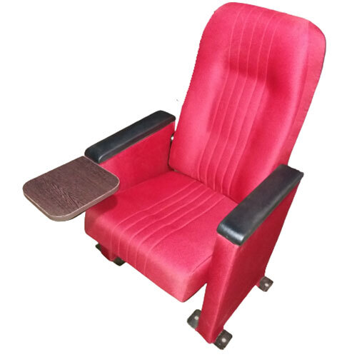 Push Back Chair With Writing Pad - Color: Red