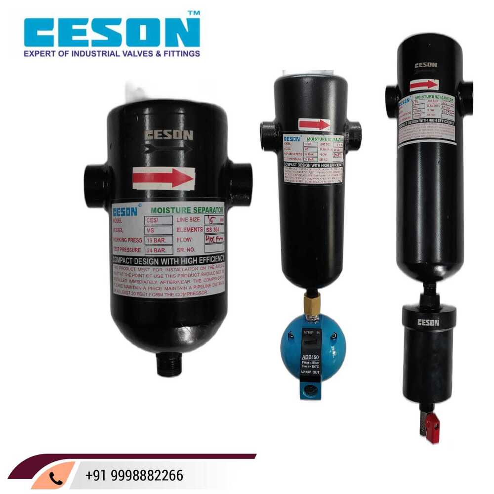 Threaded Moisture Separator - Color: Black