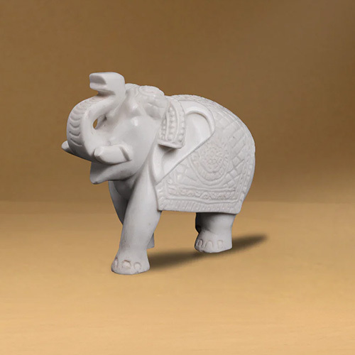 Marble Indian Elephant without Base