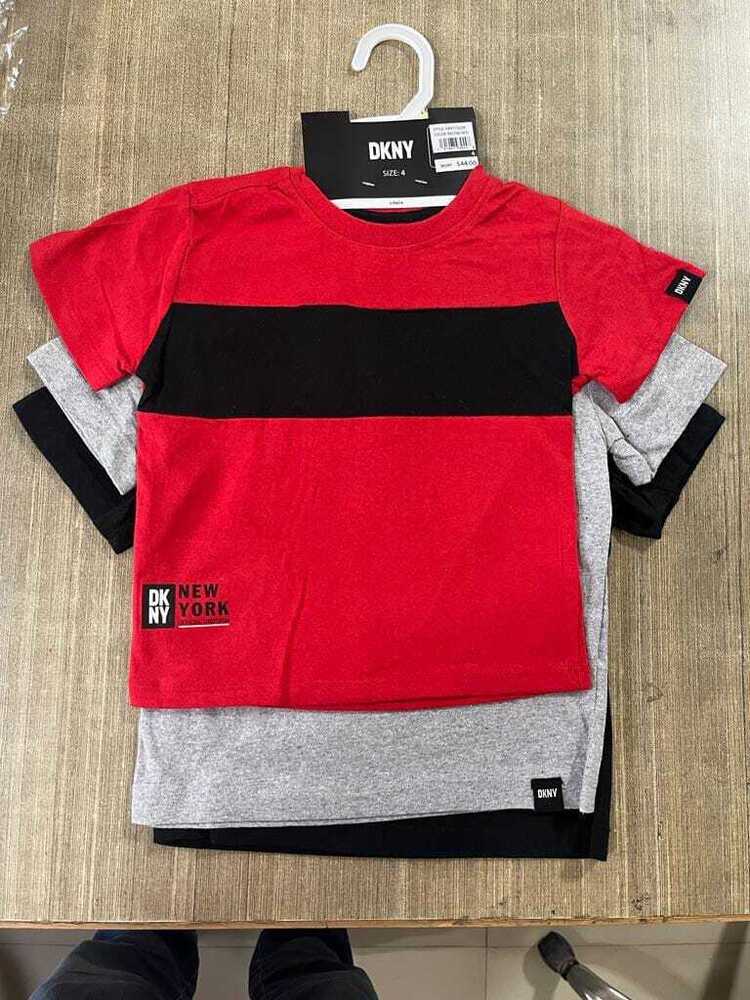 Childrens Wear Fancy T-shirt - Color: White Green Grey Red