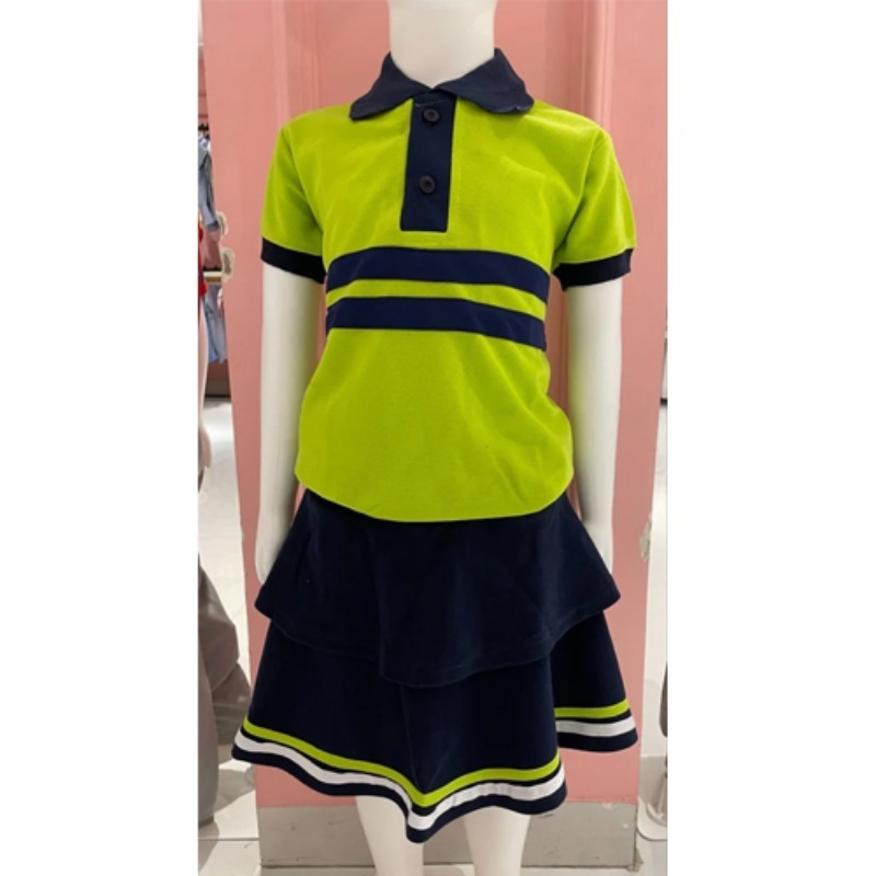 Cotton Girls School Uniform - Size XS, Washable Half Sleeve Design | Soft, Breathable Material, Timeless Plain Pattern