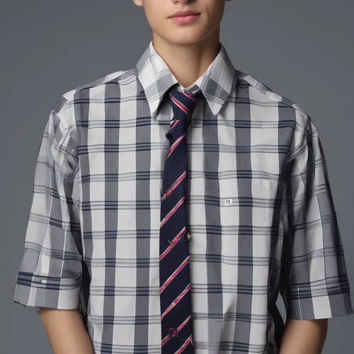 School Boys Check Shirt - Chest Size: As Per Requirement