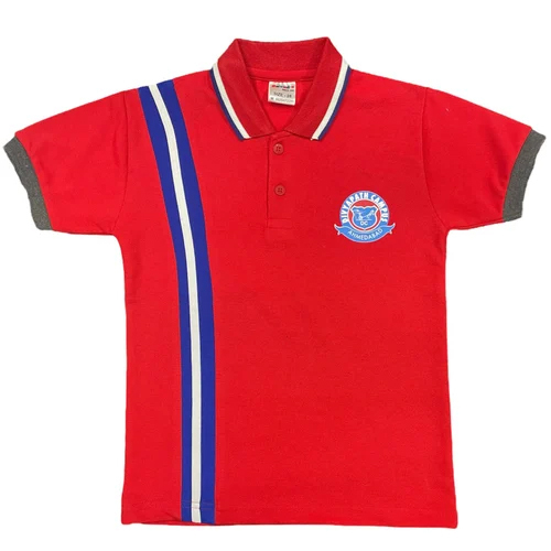 School Polo Red T-Shirts - Age Group: All