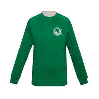 School Uniform Sweatshirt - Woolen Material, All Sizes, Green Color | Full Sleeves, Breathable, Washable For Winter Comfort