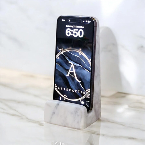 Marble Phone Holder - Color: White