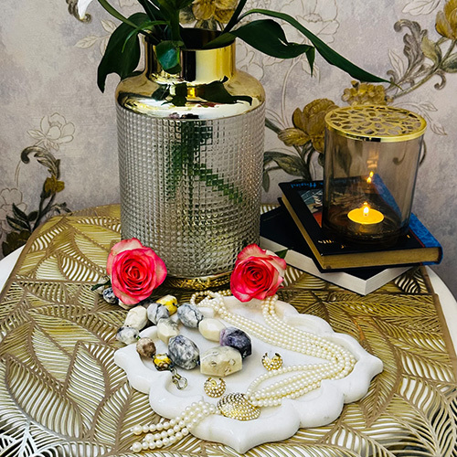 Marble Arch Plate - Marble Material, Various Sizes Available, Elegant White Color - Customizable Design For Home Decoration, Intricately Craved Detail