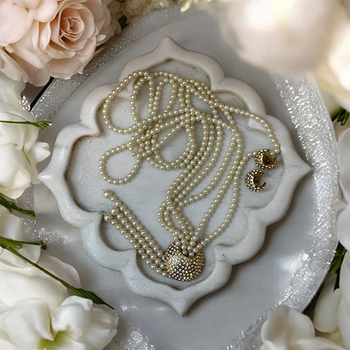 Marble Arch Plate - Marble Material, Various Sizes Available, Elegant White Color - Customizable Design For Home Decoration, Intricately Craved Detail