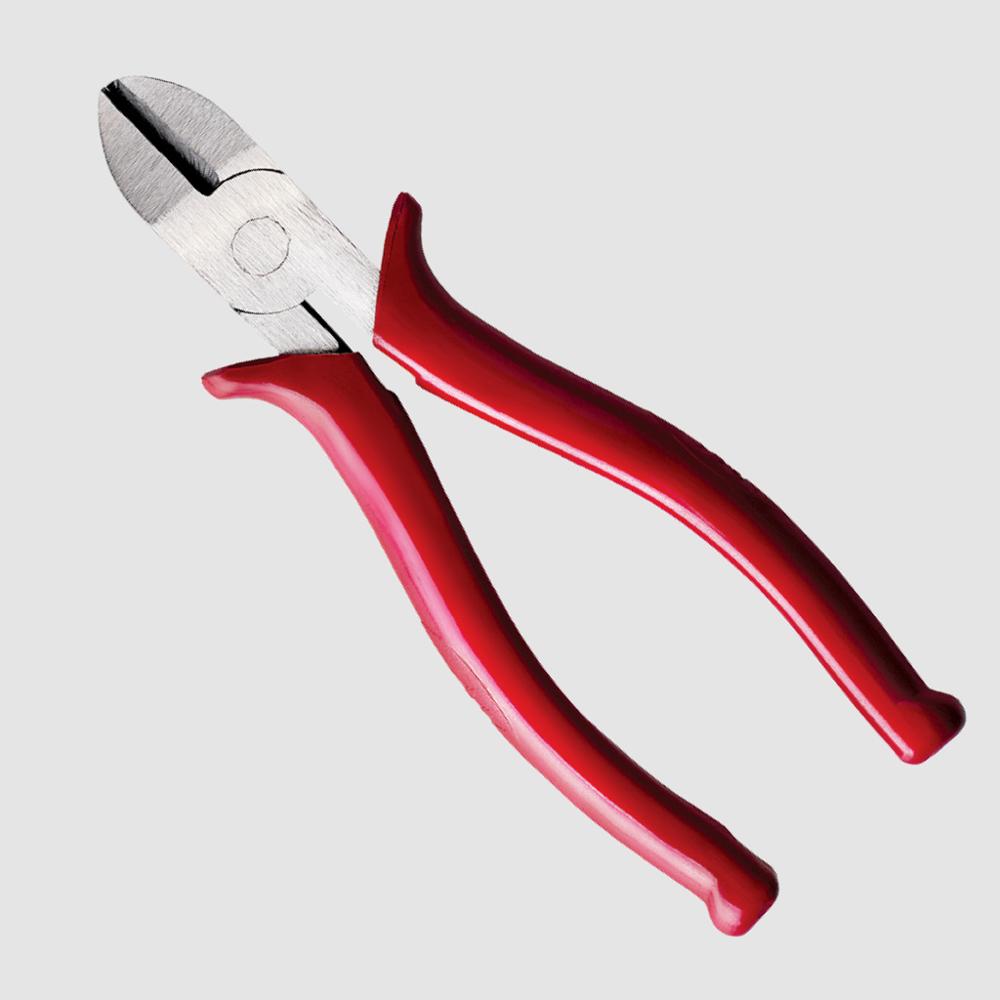 Side Cutter Plier - Steel & Plastic, 150 Mm Length, Red Color, 1.5 Mm Cutting Capacity, Side Cutting Jaw, Plastic Coated Handle