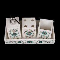 Marble Agra Inlay Bathroom Set