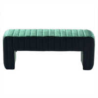 Linear Upholstry Cushioned Pouffee Bench Seating