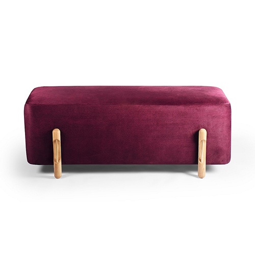 Hem Upholstry Cushioned Pouffee Bench Seating