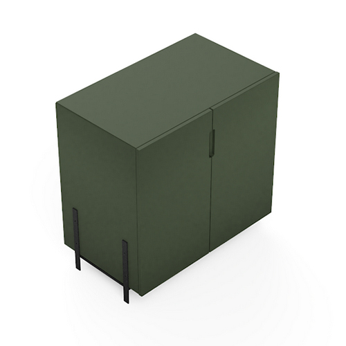 Green Bold Modular Office Side Storage - Color: Multicolor