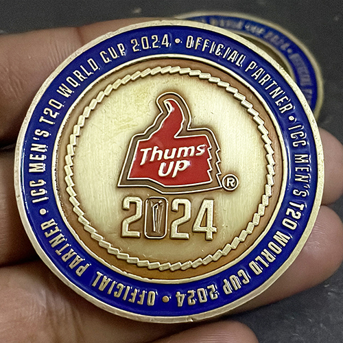 Thums Up Coin Medallion - Size: Custom Requirement