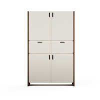 Neo White Modular Office Side Storage - Engineered Wood & Steel, 730x400 Mm, Matte White | Lockable Drawers, Soft-close Mechanism, Adjustable Shelves