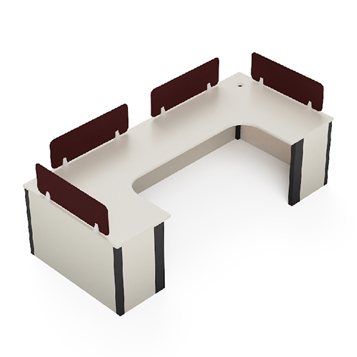 Horizon 2 Seater Modular Office L Shape Workstation