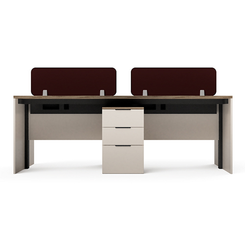 Horizon 4 Seater Modular Office Workstation - Color: As Per Requirement