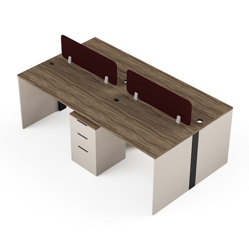 Horizon 4 Seater Modular Office Workstation - Color: As Per Requirement