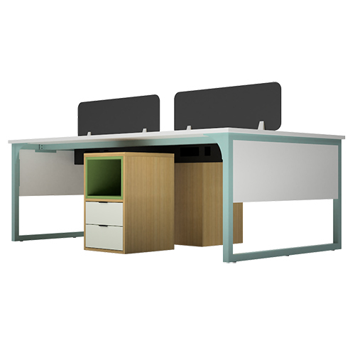 Prime 4 Seater Modular Office Workstation - Color: As Per Requirement