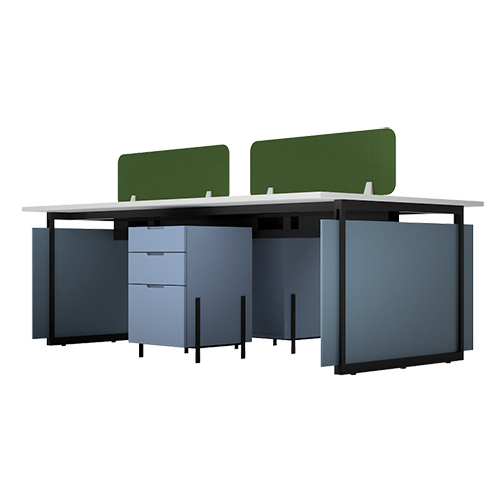 Bold 4 Seater Modular Office Workstation - Color: As Per Requirement