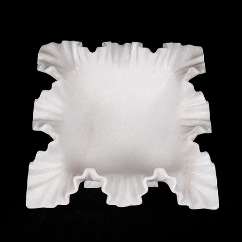 Marble Flower Standing Bowl